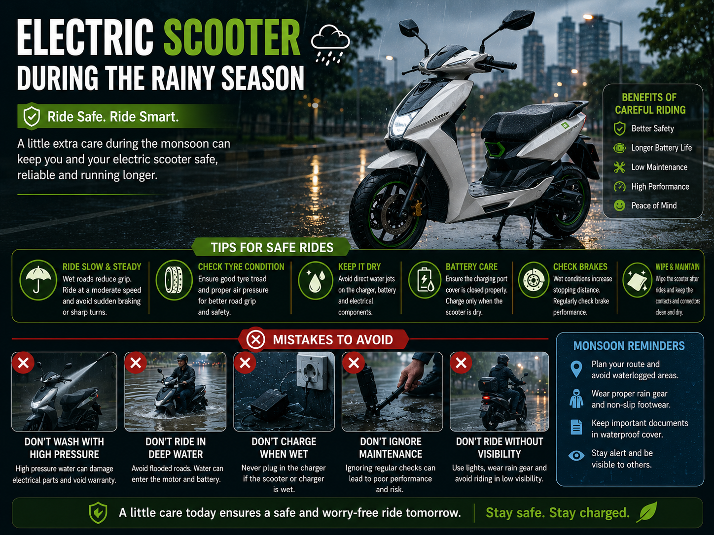 Electric Scooter Monsoon Care Tips